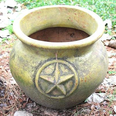 Large Plant Pot with Texas Star
