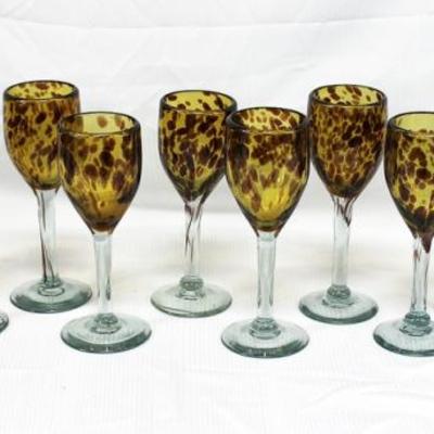 Set of 12 Hand Blown Wine Glasses
