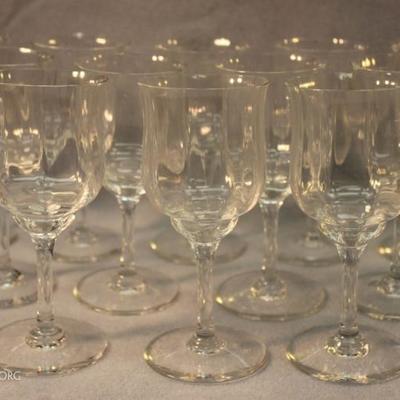 Baccarat, Set of 12, Capri Crystal White Wine Glasses
