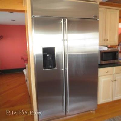 GE MONOGRAM STAINLESS SIDE BY SIDE REFRIGERATOR