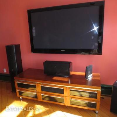 PANASONIC 65 INCH PLASMA HD TV WITH ATLANTIC SURROUND SOUND 10