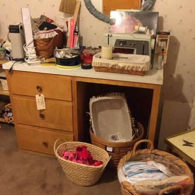 Sewing table and sewing items 