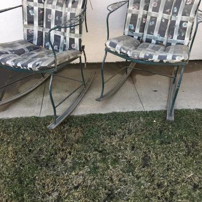 Metal rocking chairs 