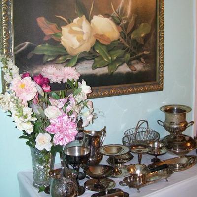 Lots of silverplate - sterling baby cup
