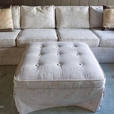 WVT045 Couch with Matching Ottoman and Pillows
