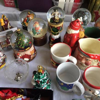 Snowglobes and Christmas mugs