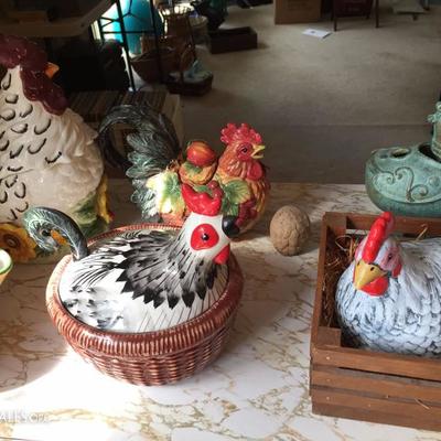 Rooster and Chicken collectibles