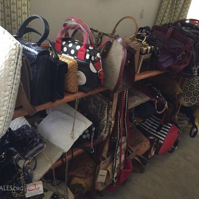 Large selection of purses