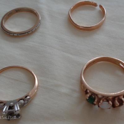 Vintage 14k Yellow Gold Rings. Ready for re-sizing