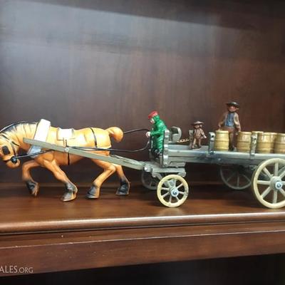 Cast iron horse and buggy