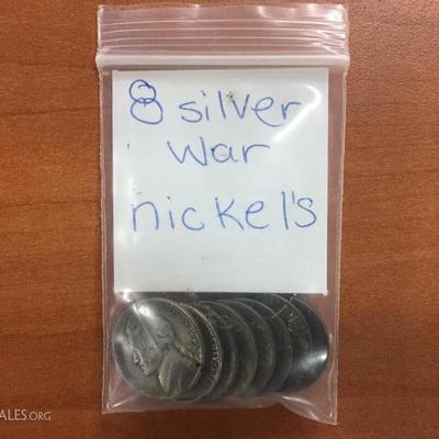 8 Silver War Nickels