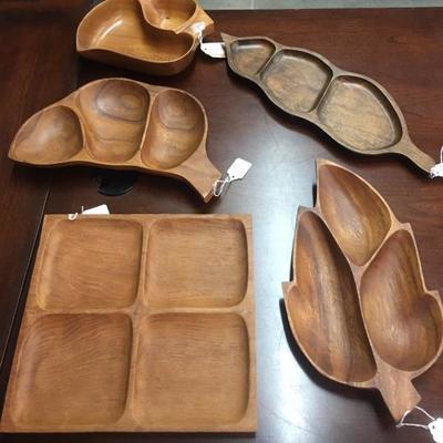 Wood serving trays