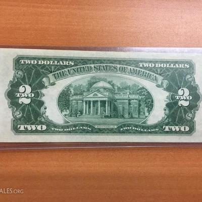 US Red Seal $2 bill 1953 uncirculated