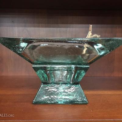 Glass candle holder