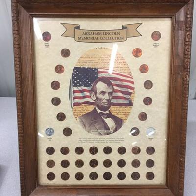 Abraham Lincoln set with 3 wheat pennies