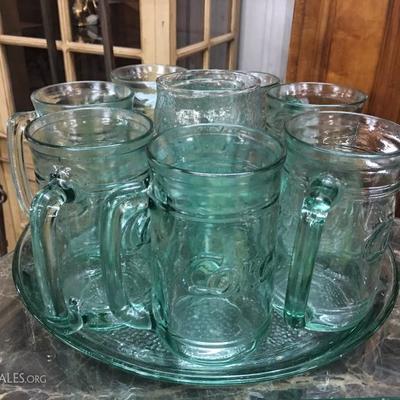 Coca-Cola glasses and tray