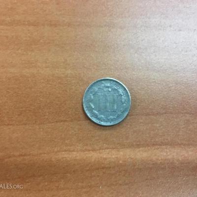 1870 3 cent nickel