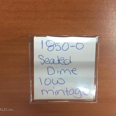 1850-0 Seated Dime 