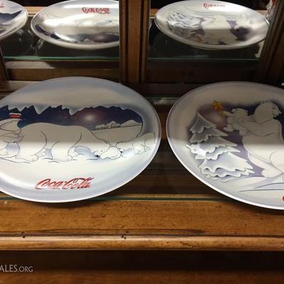 Coca-Cola polar bear plates