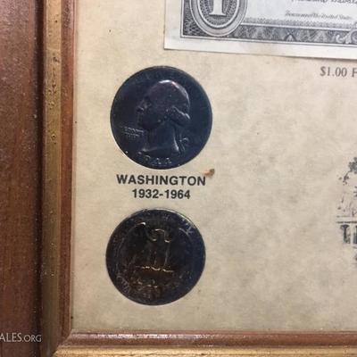 Washington set with silver 1944 quarter