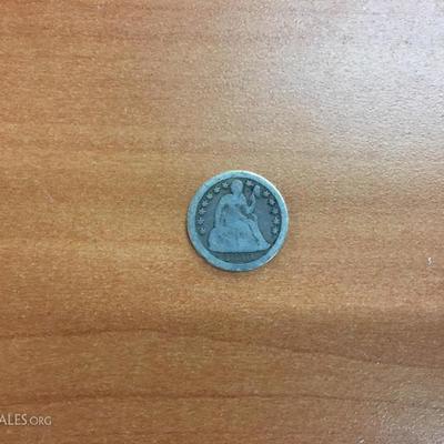1850-0 Seated Dime 