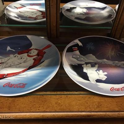 Coca-Cola polar bear plates