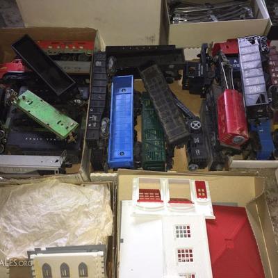 Many pre war trains and accessories.