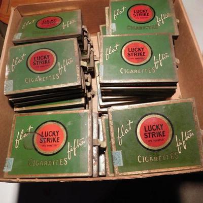 39 Metal Lucky Strike Cigarette Cases