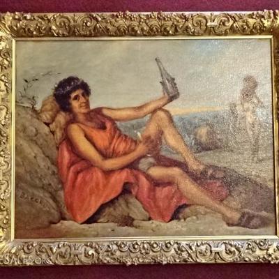 MARVIN STEEL OIL ON CANVAS PAINTING, BACCHUS, SIGNED LOWER LEFT