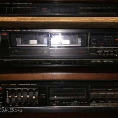 Fisher Amplifier, Fisher Double Cassette Deck, Fisher Synthesizer Tuner