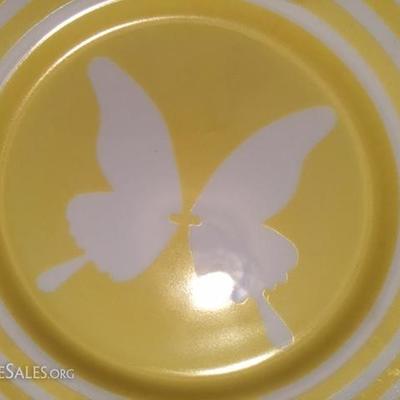 FF - Papillion Yellow Bands with White Butterfly center