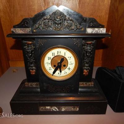 Marble Clock works replaced now battery operated $40.00