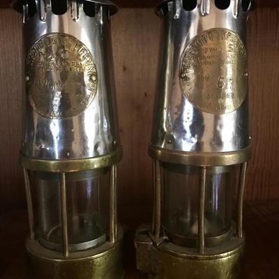  Antique miners Lamps 