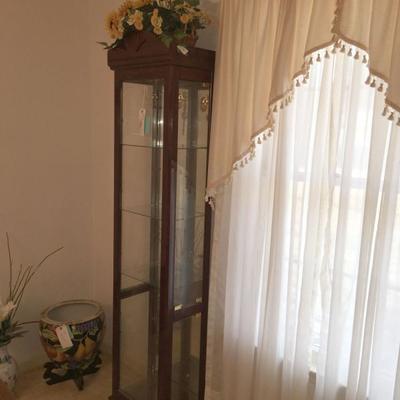 CURIO CABINET WITH GLASS SIDES AND DOORS