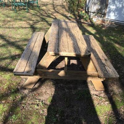 TREATED WOOD PICNIC TABLE