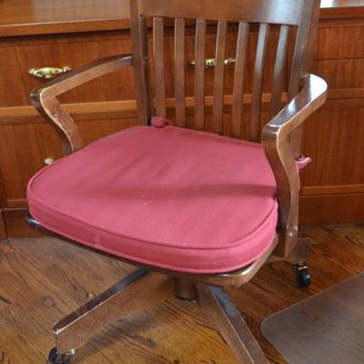 One of two Pottery Barn desk chairs