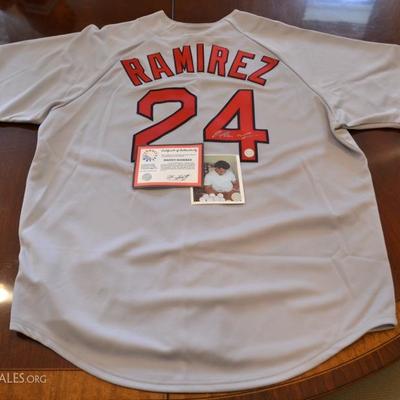 Autographed Manny Ramirez jersey with COA