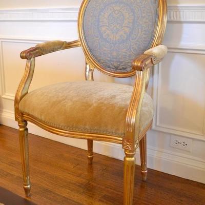 One of two matching medallion pack chairs