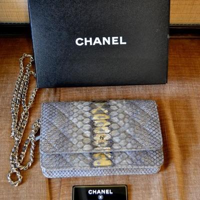 Chanel python handbag