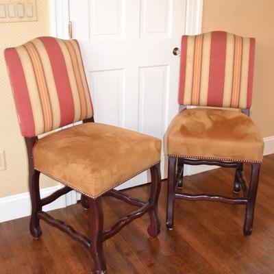 4 Suede seat stools total