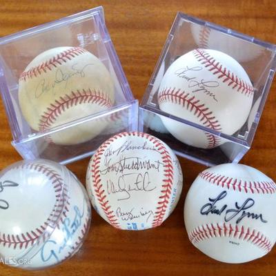 Autographed baseballs