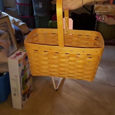 Baskets of all sizes and shapes. Longaberger baskets are also available at the sale.
