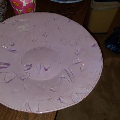 Plate by Rebecca Wood. Plate is lavender in color