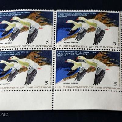US Duck Stamp #RW44 Ross' Geese Plate Block of 4