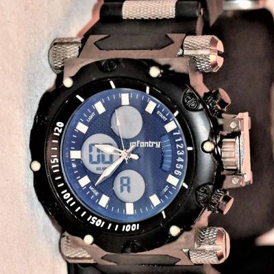 Infantry #2013 Men's Watch Dual Time SS Sports