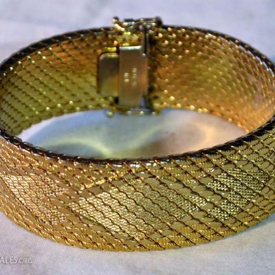Vintage DeCesare Italy Gold 14k Plated Bracelet