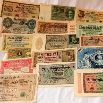 Older German Bank Notes 1909-24