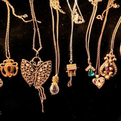 Lot of Vintage Necklaces w/ Gems & Bling