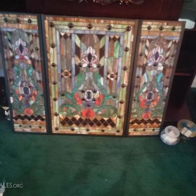 Stain Glass Fireplace Screen