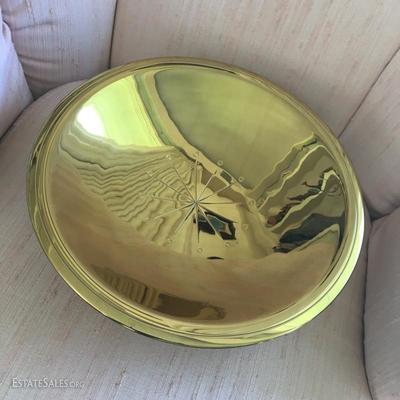 AWESOME BRASS "DORLYN SILVER SMITHS" STARBURST BOWL! 13-1/2 approx X 3-7/8" high approx. 